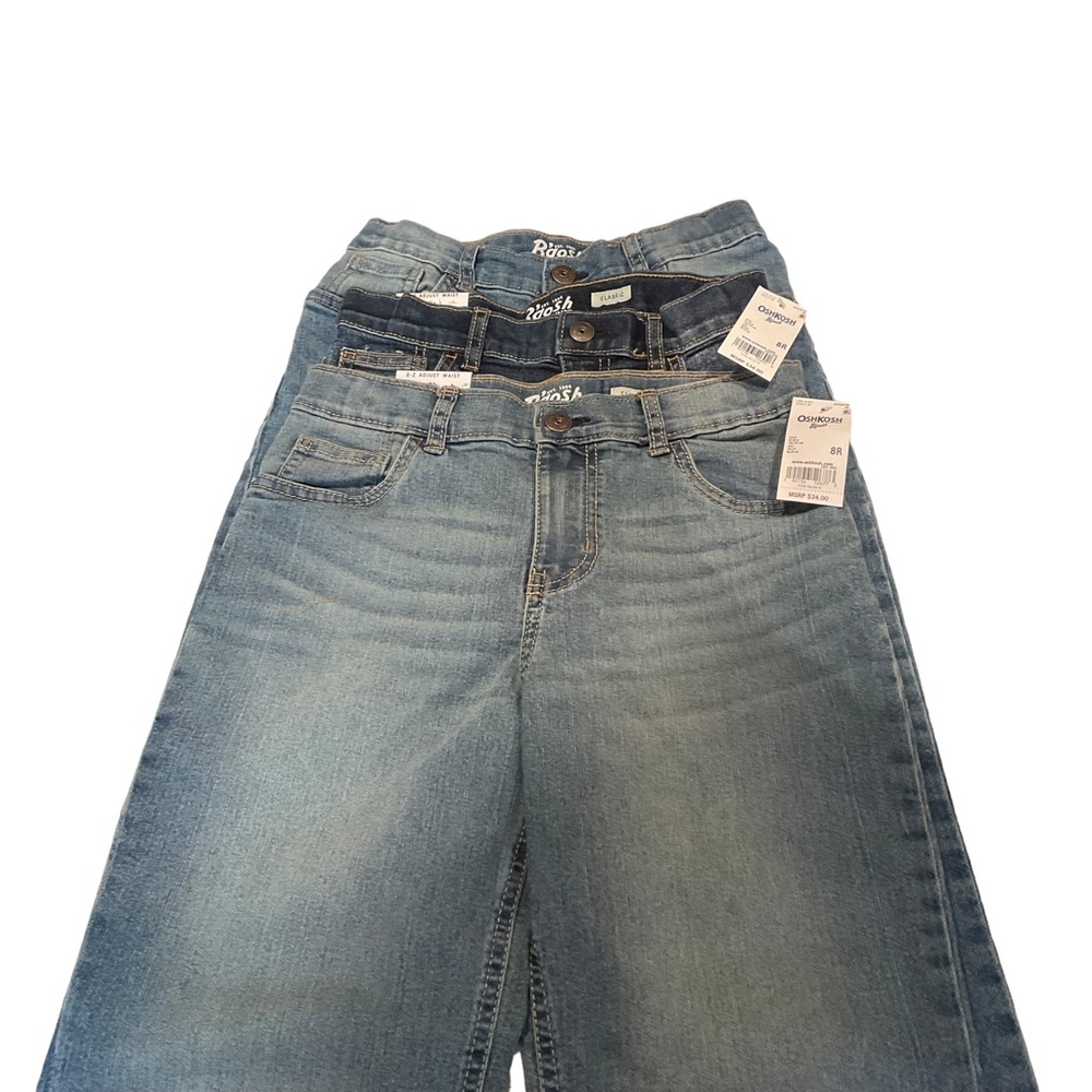 Osh kosh b gosh boys classic straight jeans BUNDLE all 3 size 8A - Picture 3 of 15